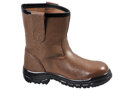 حذاء سلامة بني بدون رباط موديل 5993