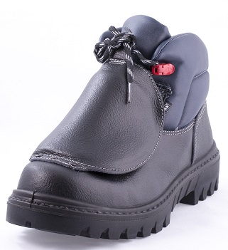 حذاء سلامة أسود برباط مع أربع فتحات موديل 44351