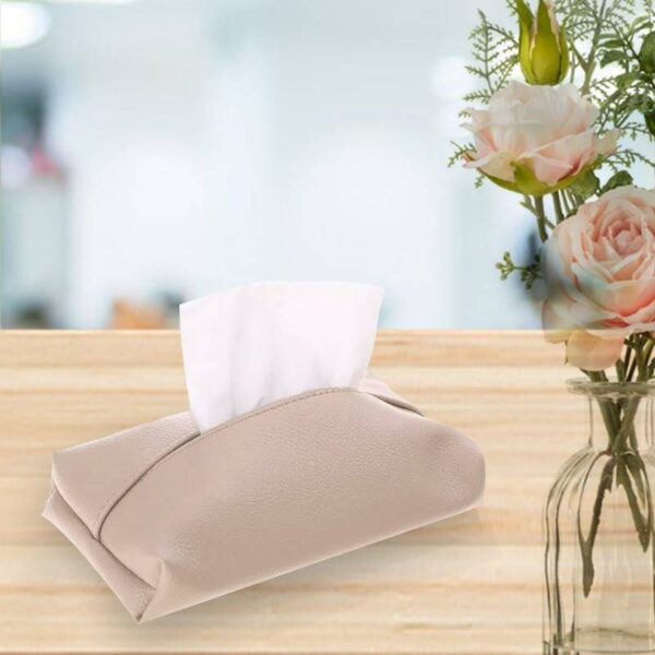 علبة مناديل جلدية أنيقة